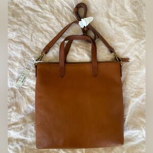 Madewell Tan Leather Mini Transport Bag